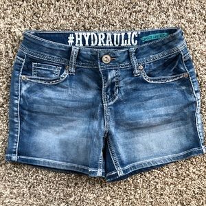 Hydraulic Jean Shorts Rhinestones Size 5 NWOT!